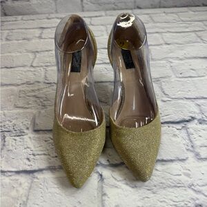 Jones New York Signature “Beatrix” Gold Shimmer Heels. Size 9. Formal. Wedding.